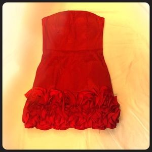 Free People Red Strapless Dress